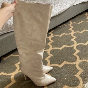 Princess Polly Women’s nude Knee high boot